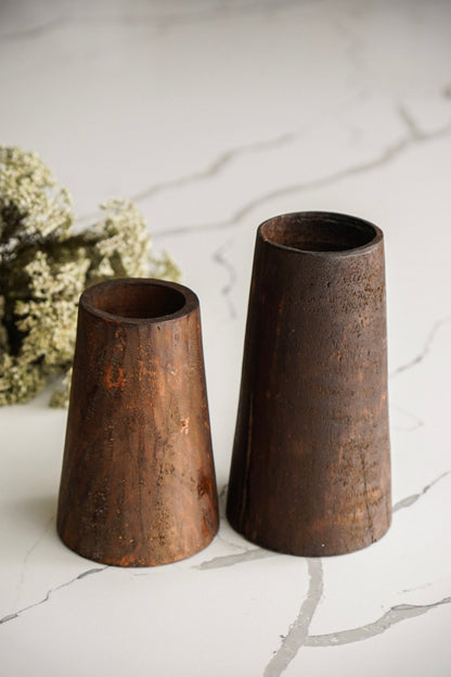 Natural Wood Decorative Vase - Stockhute