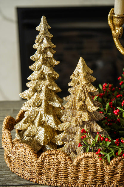 Gold Glitter Ceramic Christmas Tree - Stockhute