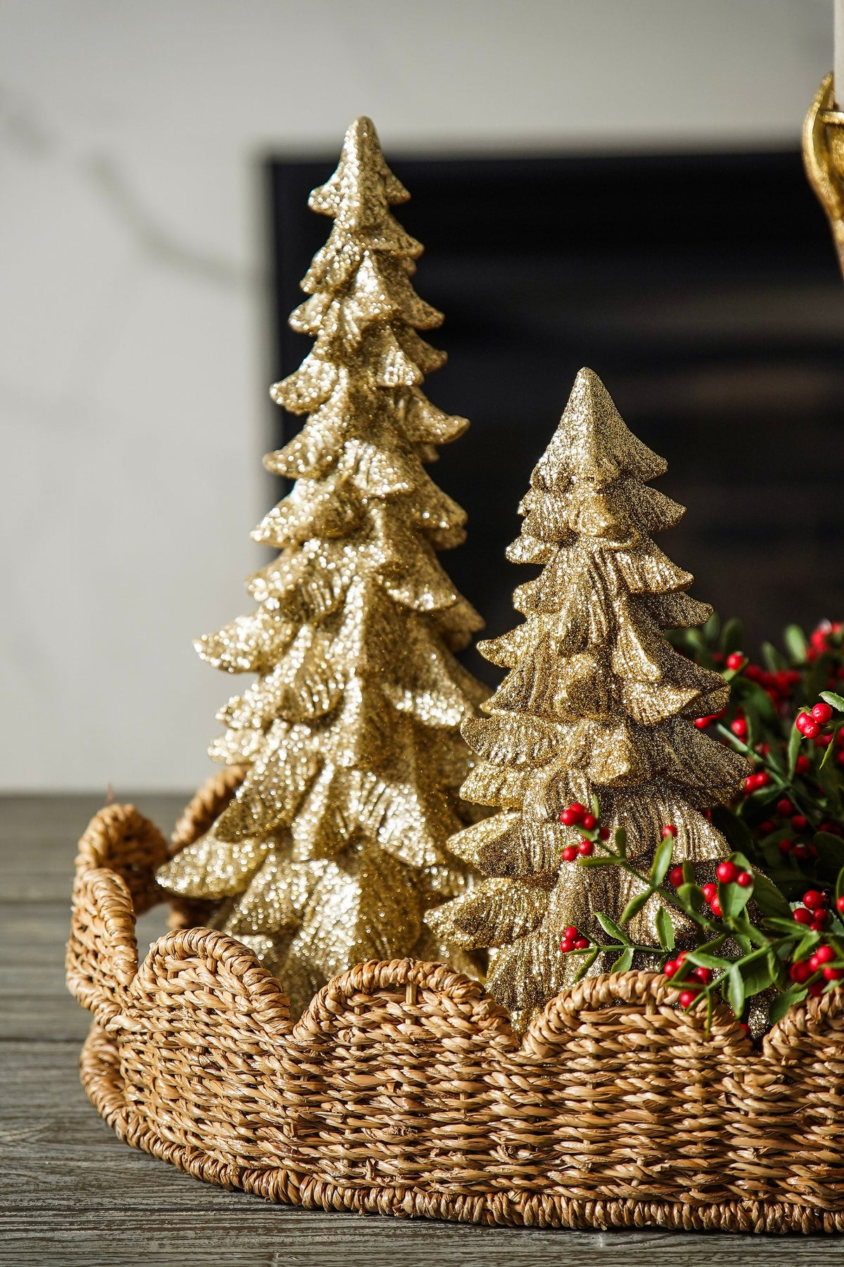 Gold Glitter Ceramic Christmas Tree - Stockhute