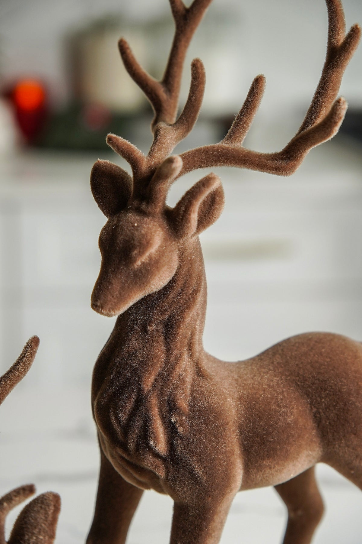 Velvet-Flocked Deer Set of 2 - Stockhute