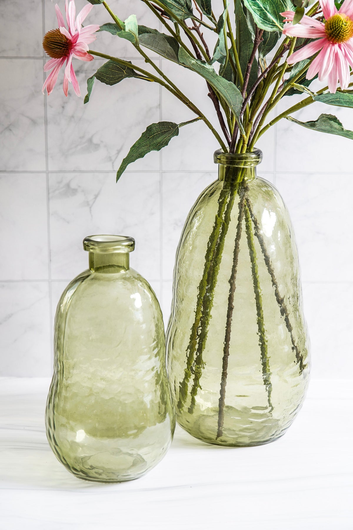 Soft Green Glass Bottle Vase - Stockhute