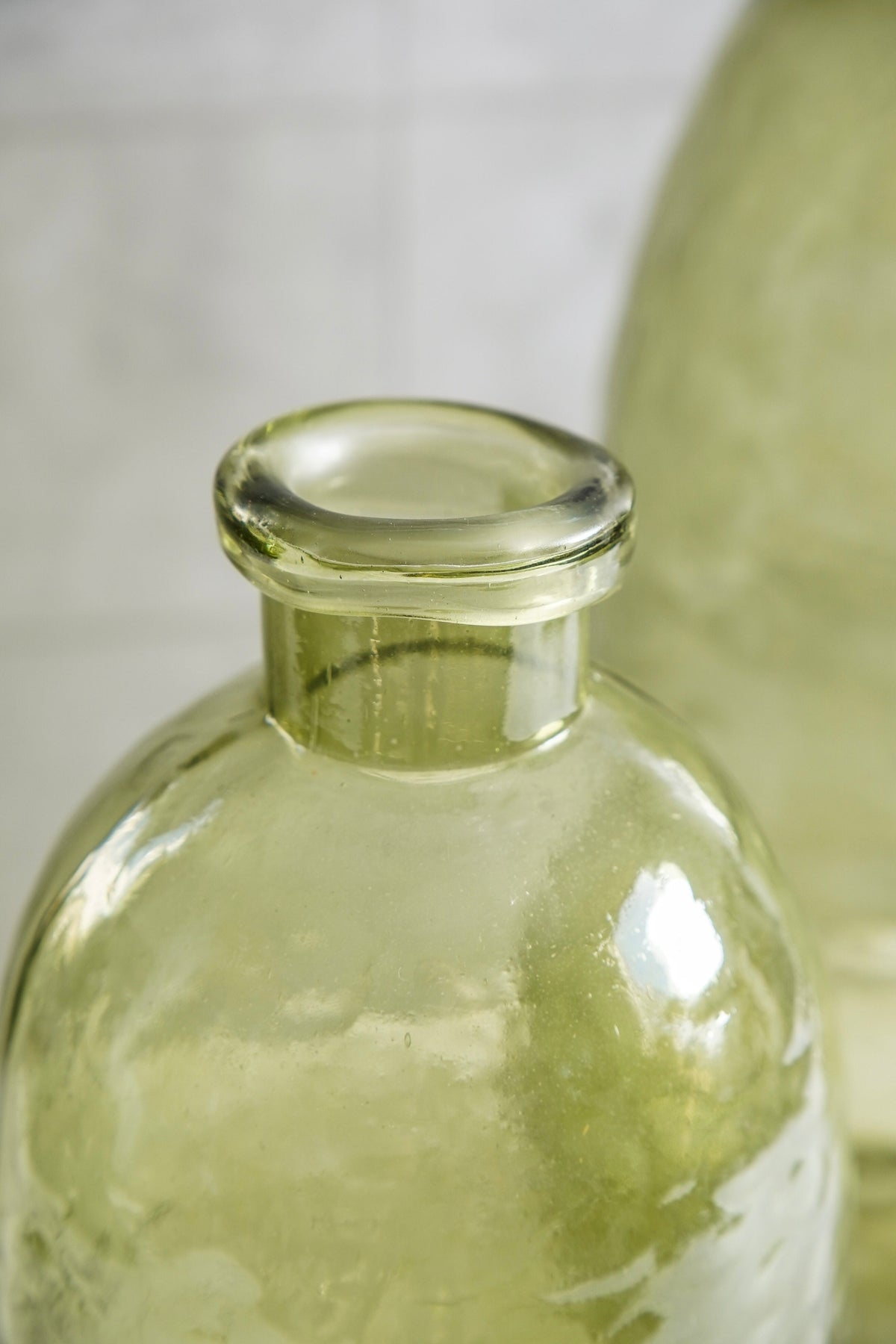 Soft Green Glass Bottle Vase - Stockhute