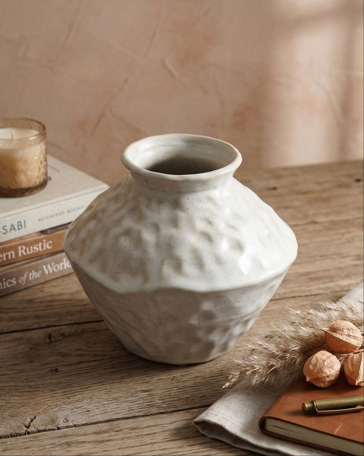Verona Textured Ceramic Vase - Stockhute