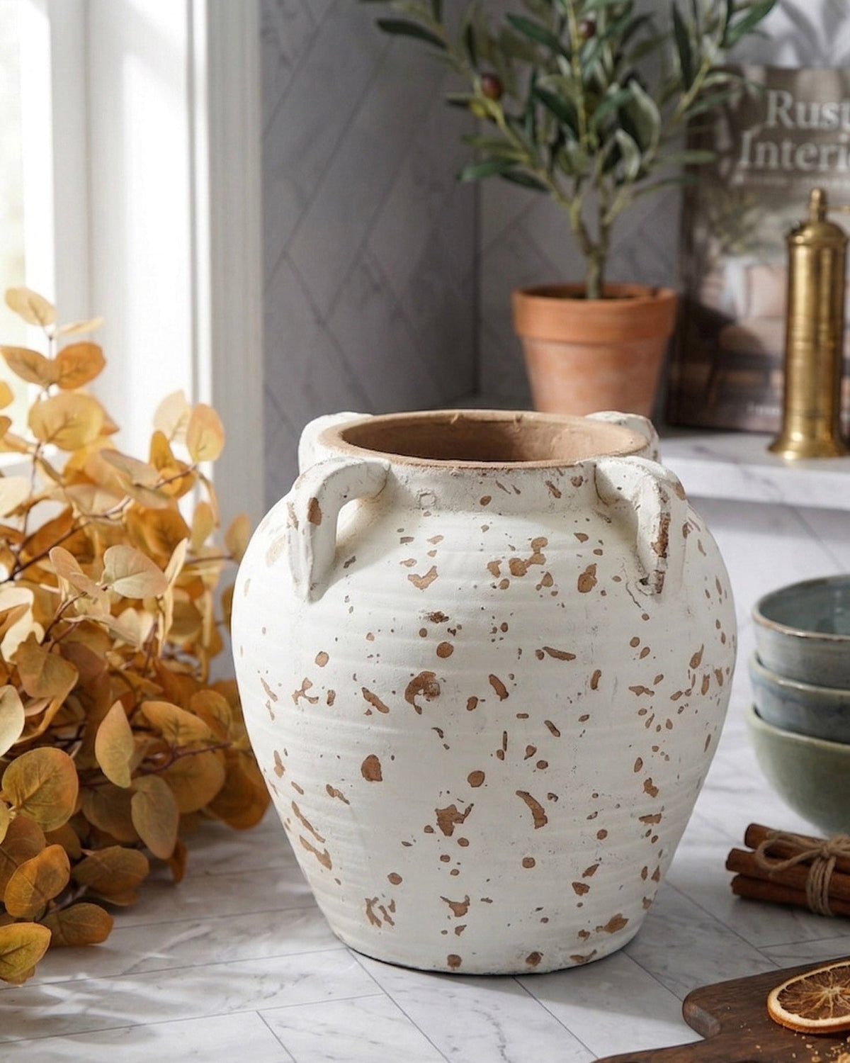 Marley Aged Terracotta Vase - Stockhute