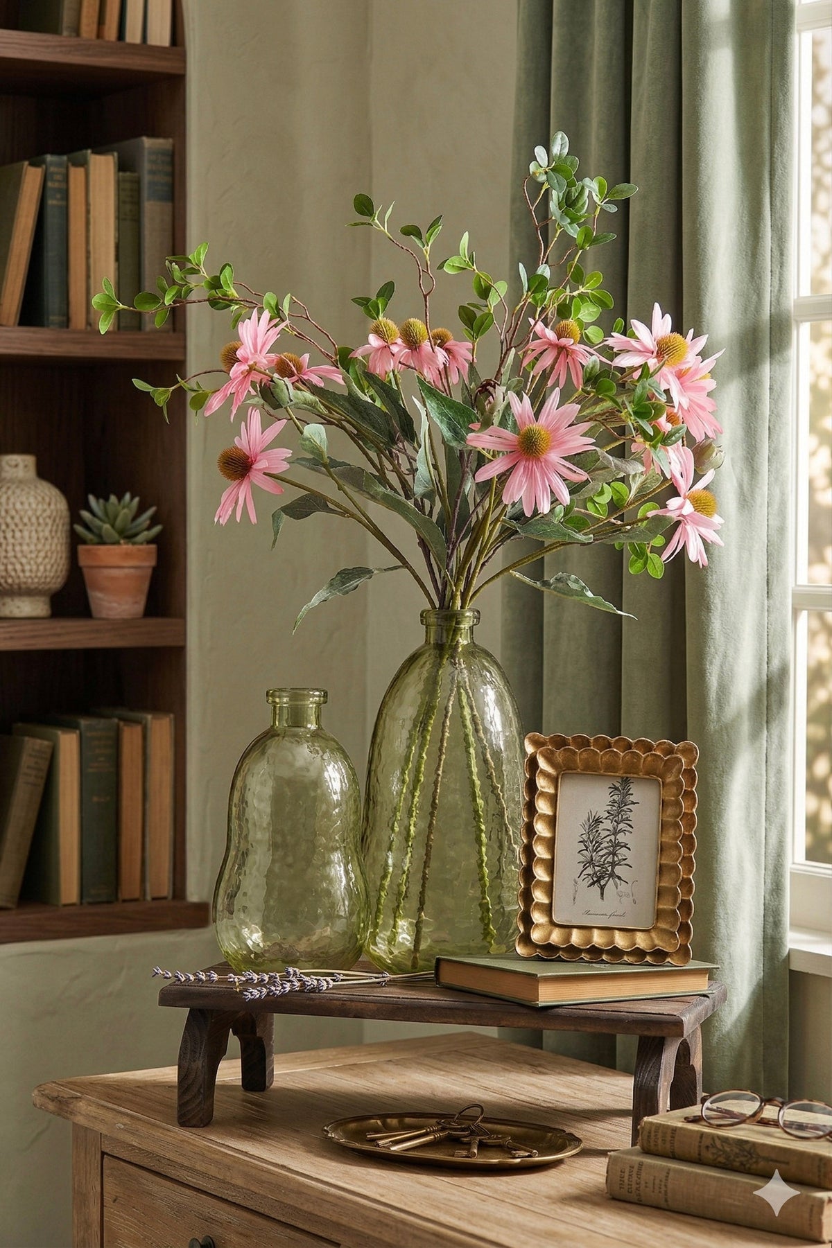 Soft Green Glass Bottle Vase - Stockhute
