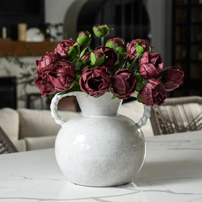 Sculptural Twisted-Handle Stoneware Vase - Stockhute