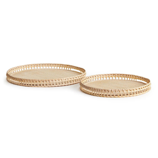 Barri Woven Rattan Tray Set - Stockhute