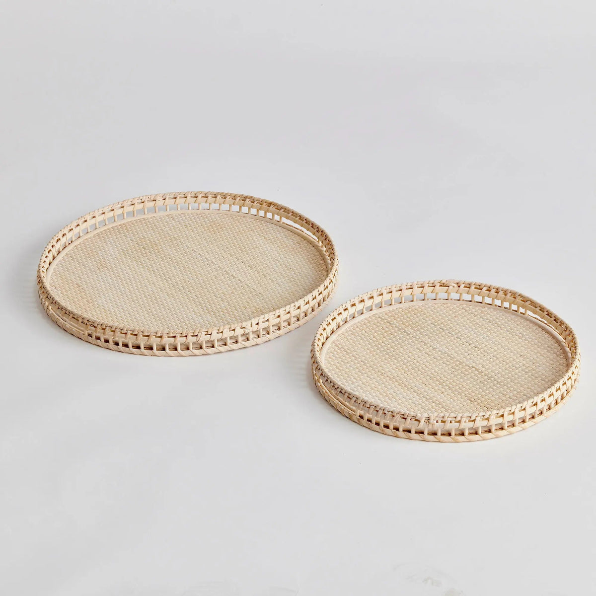 Barri Woven Rattan Tray Set - Stockhute