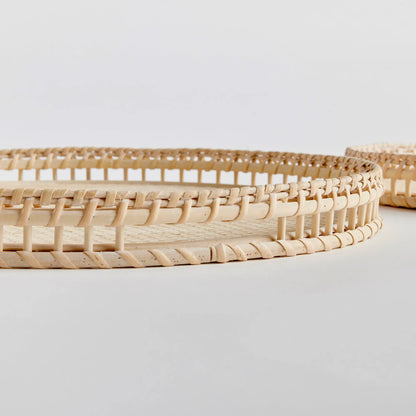 Barri Woven Rattan Tray Set - Stockhute