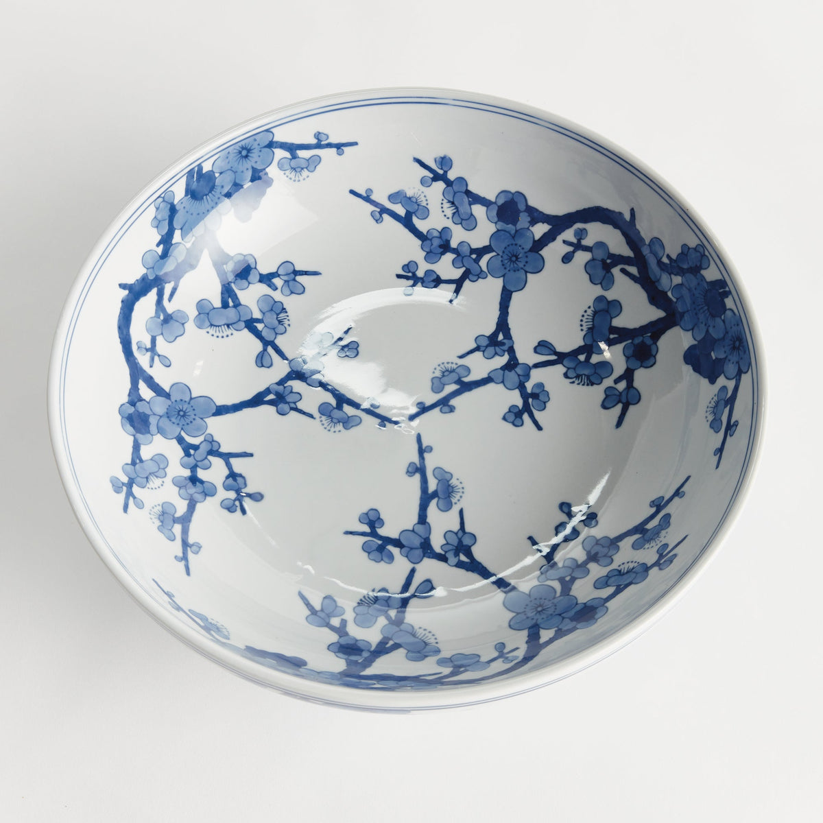 Blue & White Ceramic Footed Bowl - Stockhute
