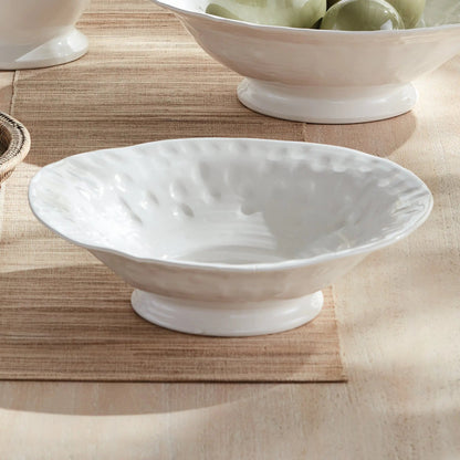 Sorrento White Ceramic Decorative Bowl - Stockhute