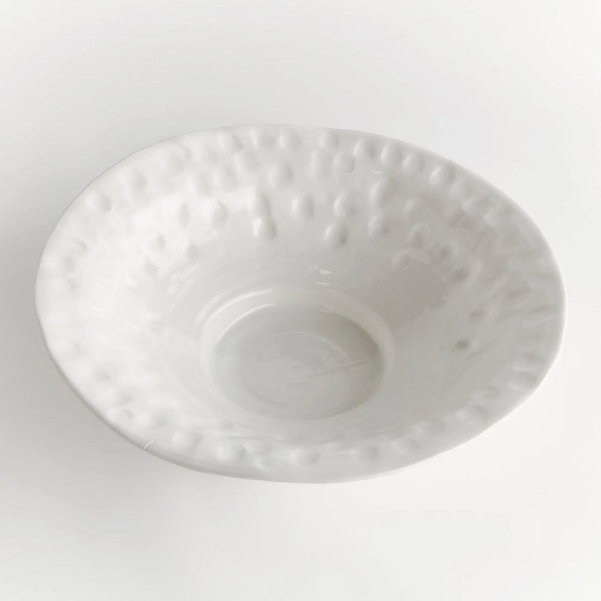 Sorrento White Ceramic Decorative Bowl - Stockhute