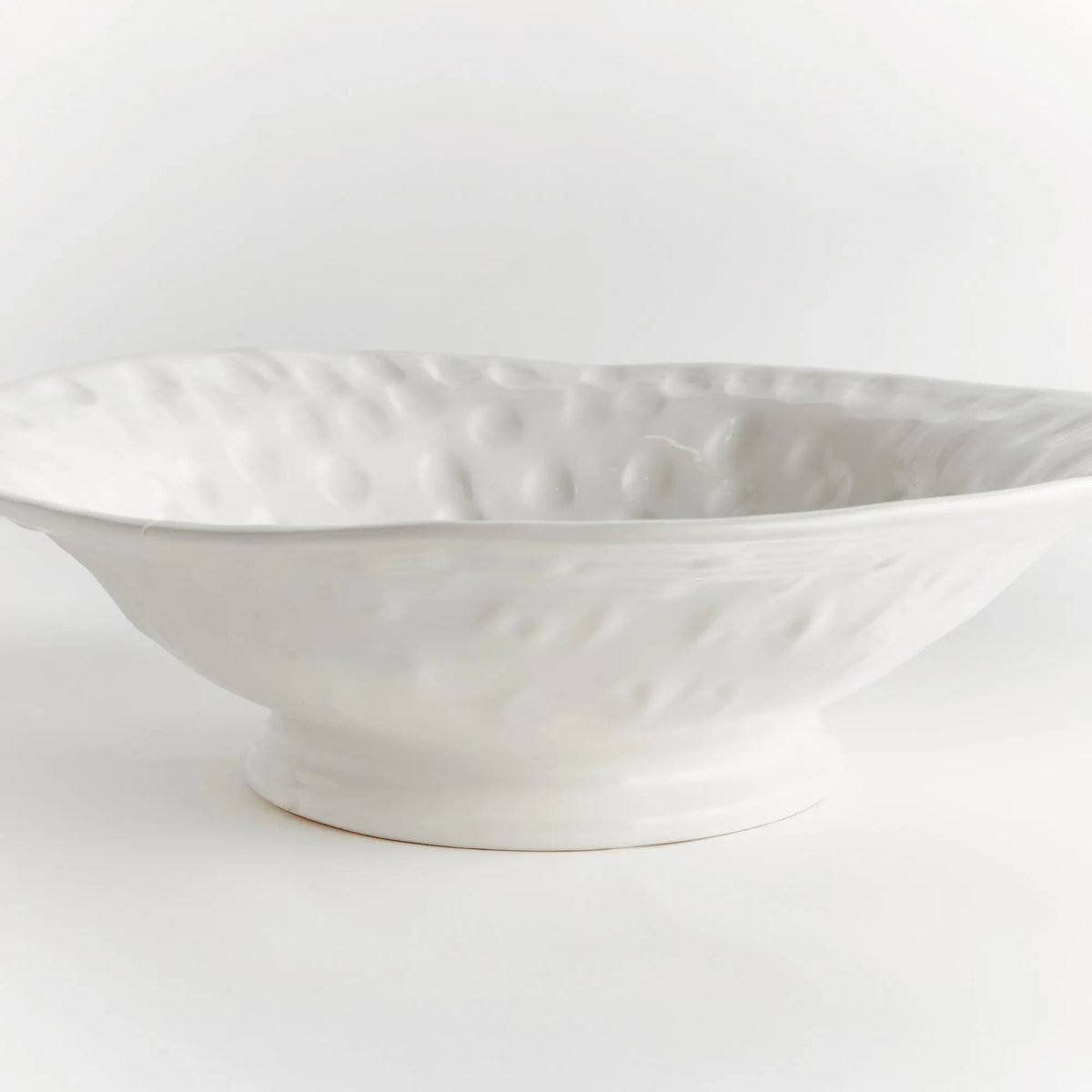Sorrento White Ceramic Decorative Bowl - Stockhute