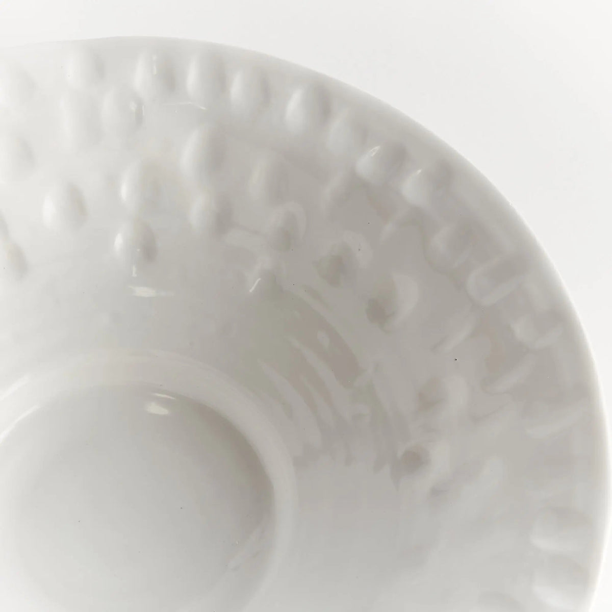 Sorrento White Ceramic Decorative Bowl - Stockhute