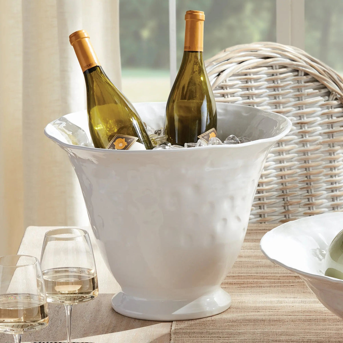 Sorrento Tall White Ceramic Bowl - Stockhute