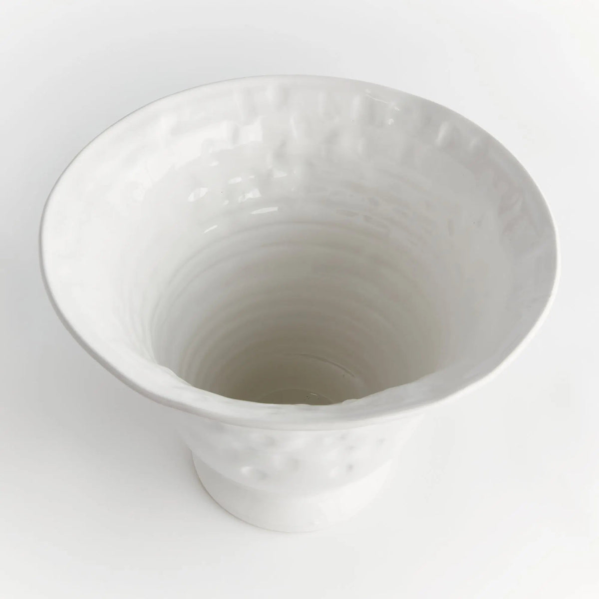 Sorrento Tall White Ceramic Bowl - Stockhute